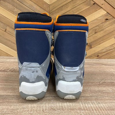 Division 23- lace snowboard boots : Grey Navy Orange -unisex-7