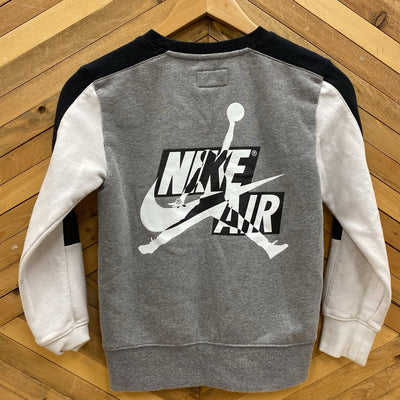 Nike - youth crew neck sweater : grey white black -children-LGY