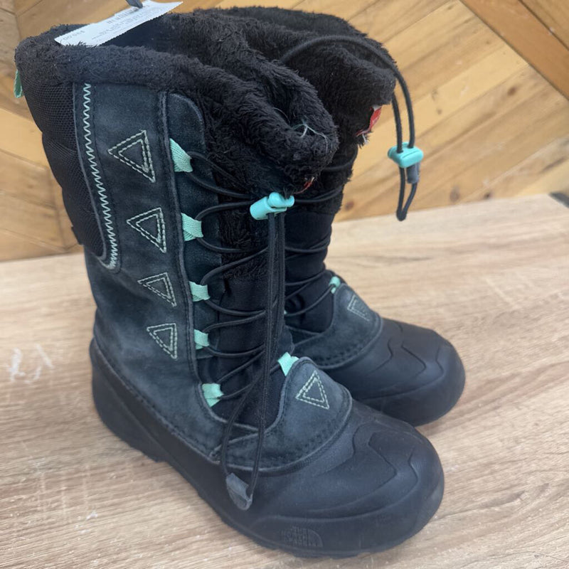 The North Face - Kids Winter Boots - MSRP comp $115: Black/Teal Blue-children-4Y