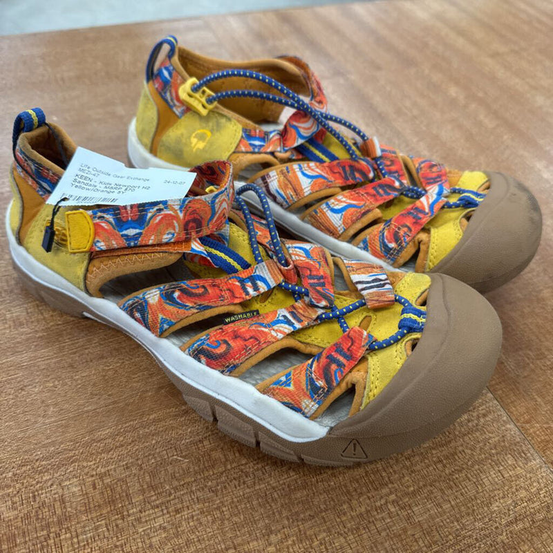 KEEN - Kids Newport H2 Sandals - MSRP $70: Yellow/Orange-children-5Y