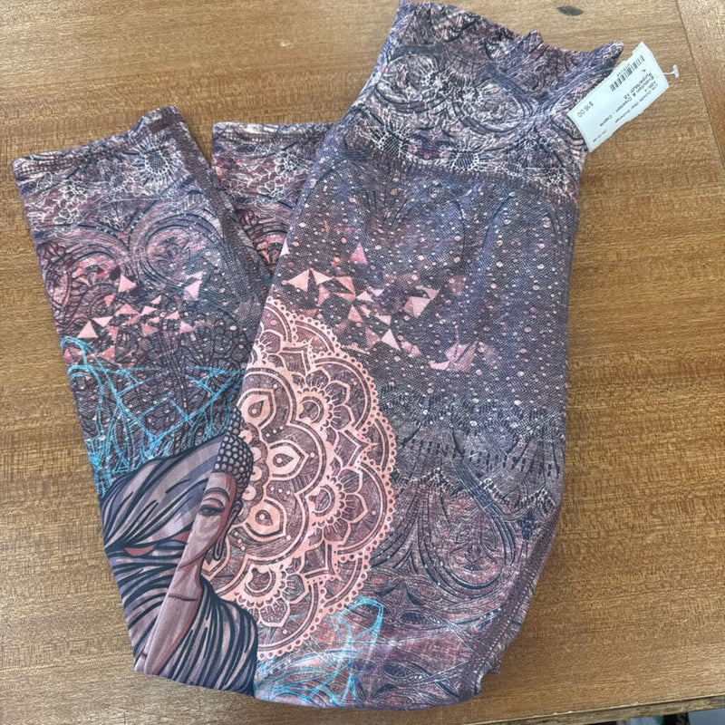 Evolution & Creation - Capris : Purple/Multi-women-XS