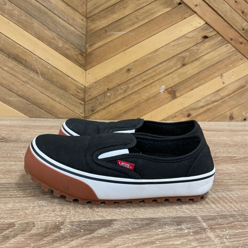 Vans - Slide on Classic Shoes - MSRP $75: Black/Brown/White-men-6