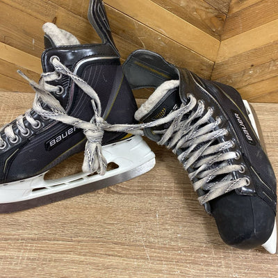 Bauer - Junior Supreme Comp Hockey Skates - MSRP $280: Black/Wite/Yellow-unisex-5D