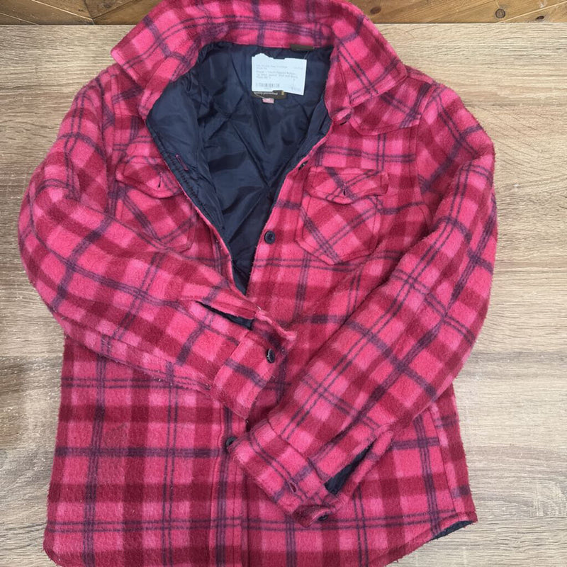 Roper Flannel Button-Up Shirt: Red and Black Plaid-children-MD Y