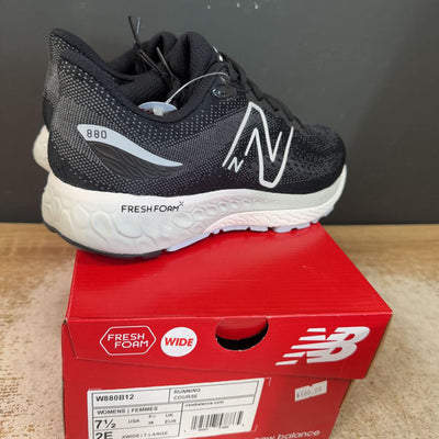 New Balance - Women's Fresh Foam X 880v12 Running Shoes - MSRP $180: Black/White-women-W7.5 XWide