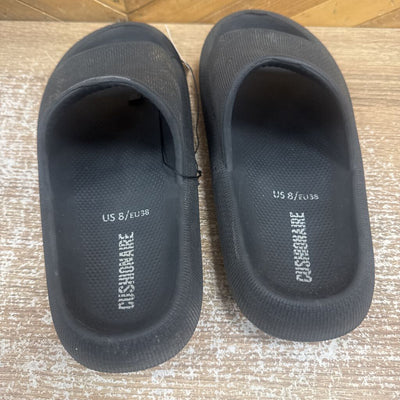 Cushionaire - Women's Slides: Black-women-W8