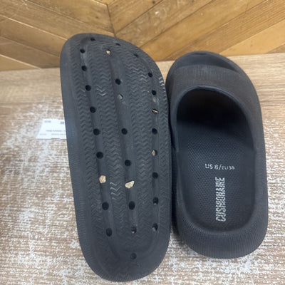 Cushionaire - Women's Slides: Black-women-W8