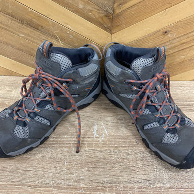 KEEN - Men's Koven Mid Waterproof Hiking Boots - MSRP $180: Grey/Orange-men-M9