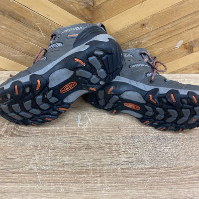 KEEN - Men's Koven Mid Waterproof Hiking Boots - MSRP $180: Grey/Orange-men-M9