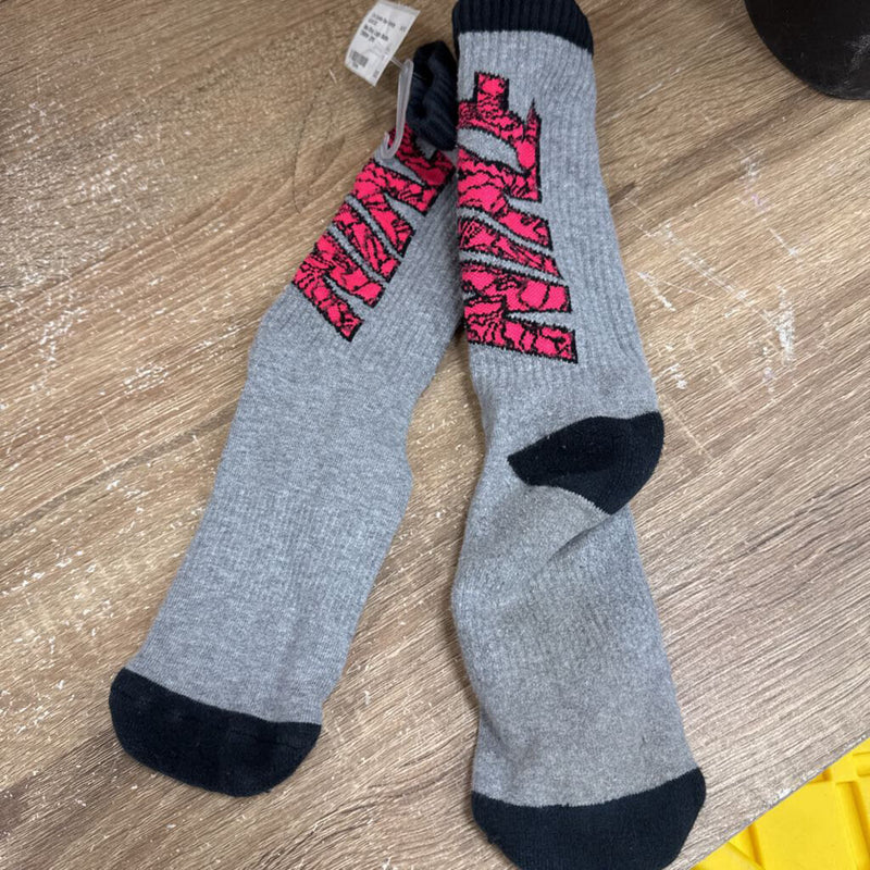 Nike Gray Logo Socks: gray-unisex-