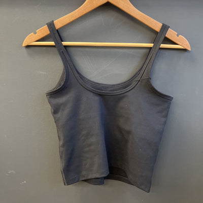 Girlfriend Collective - Cropped Tank - MSRP $72 : black-women-SM