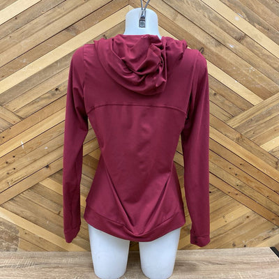 Arc'teryx Women's Hooded Long Sleeve Top: burgundy-women-MD