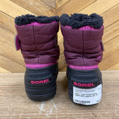 Sorel - Kids' Winter Boots - MSRP $80: magenta pink -children-6T