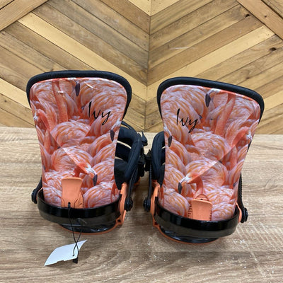 Nitro - Ivy Women's Snowboard Bindings - MSRP $360: Orange and Black-unisex-