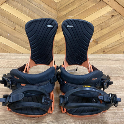 Nitro - Ivy Women's Snowboard Bindings - MSRP $360: Orange and Black-unisex-