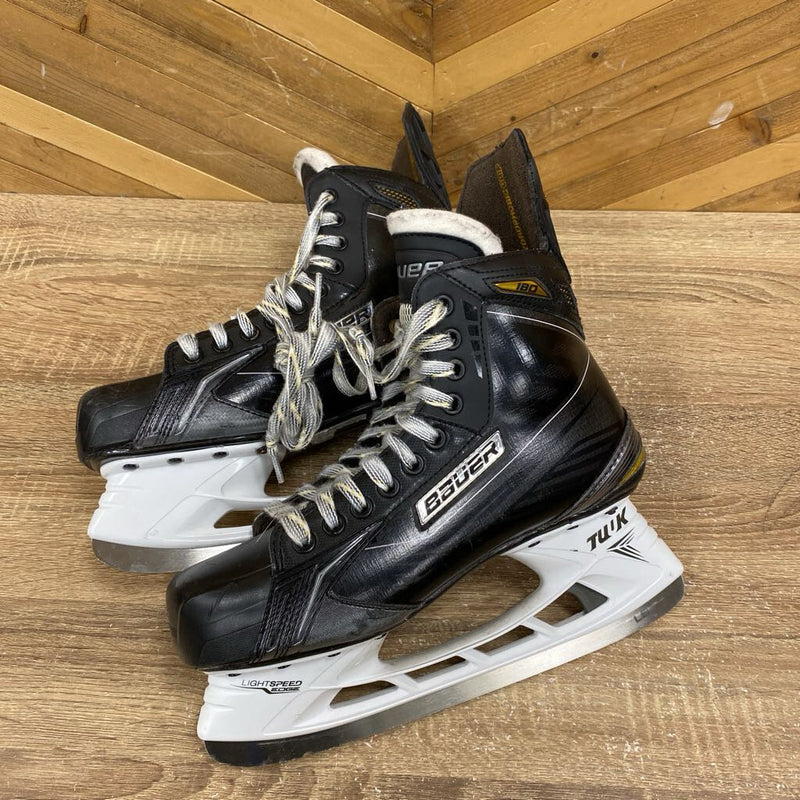 Bauer - Supreme 180 Senior Hockey Skates - MSRP $700: Black/Gold-unisex-8EE