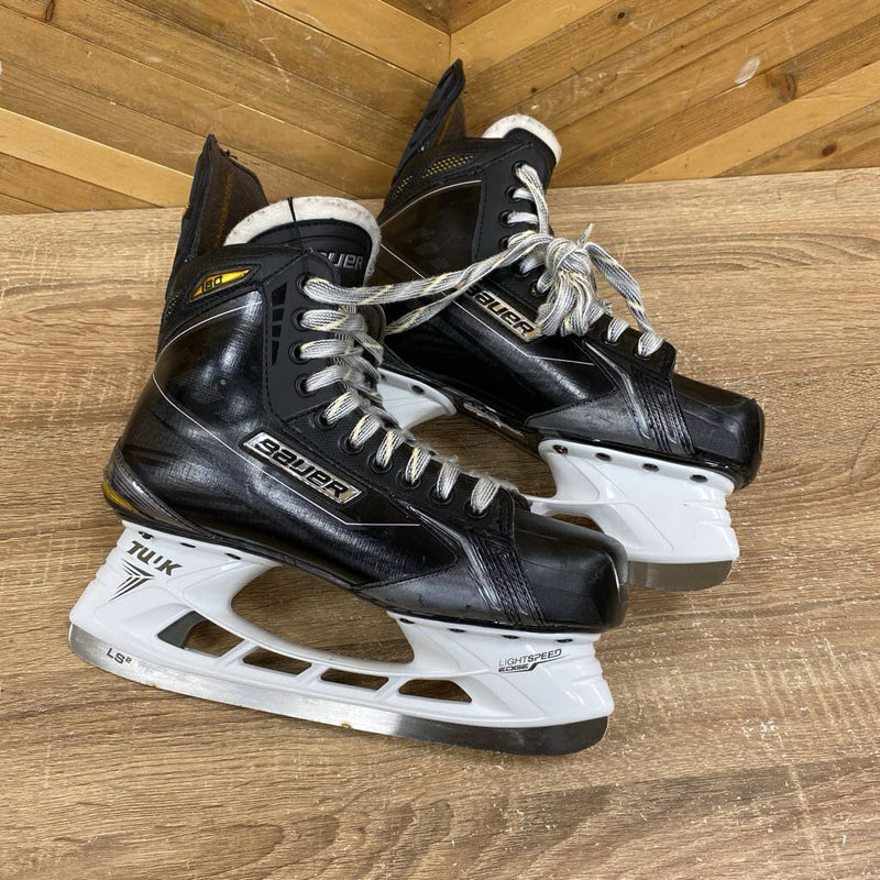 Bauer - Supreme 180 Senior Hockey Skates - MSRP $700: Black/Gold-unisex-8EE