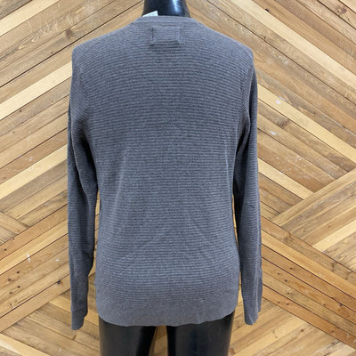 Royal Robbins - Men's All Season Merino Sweater - MSRP comp $110: Grey/Brown-men-MD