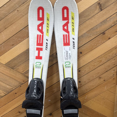 Head - Supershape Team R Era 2.0 Kids Downhill Ski - Tyrolia Sympro Bindings - MSRP $330: White/Red/Yellow--87cm