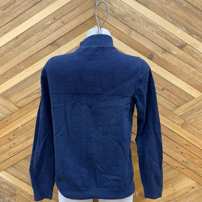 RW & Co. - Men's 1/4-Zip Sweater: Navy Blue-men-SM