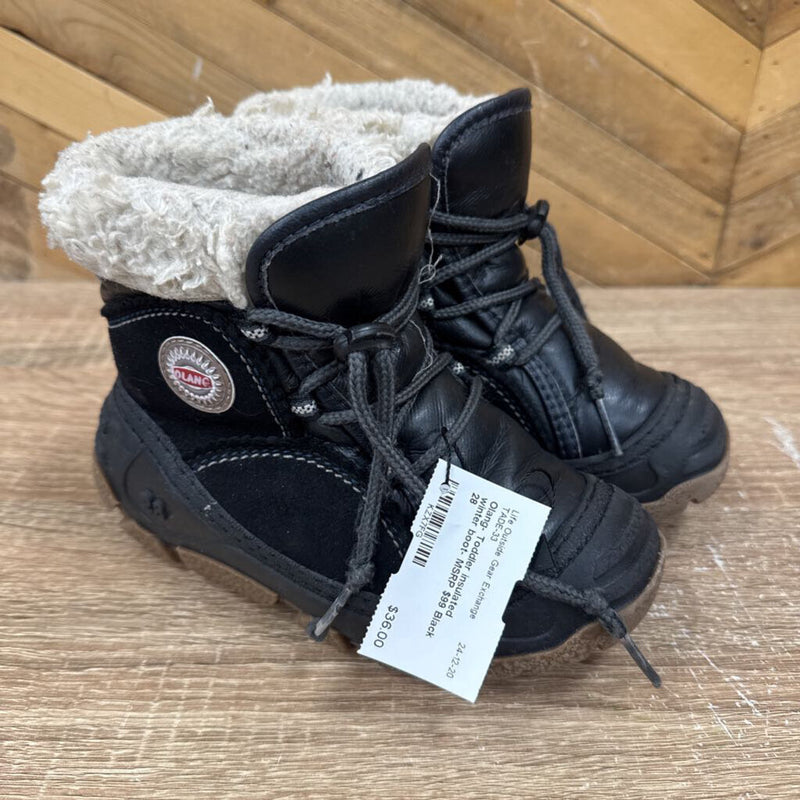 Olang- Toddler insulated winter boot- MSRP $99: Black-children-28
