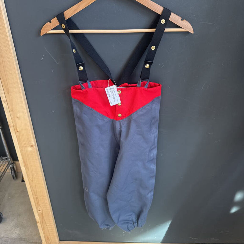 Faire Child Weatherwear Kids Overalls: Gray and Red-children-3/4