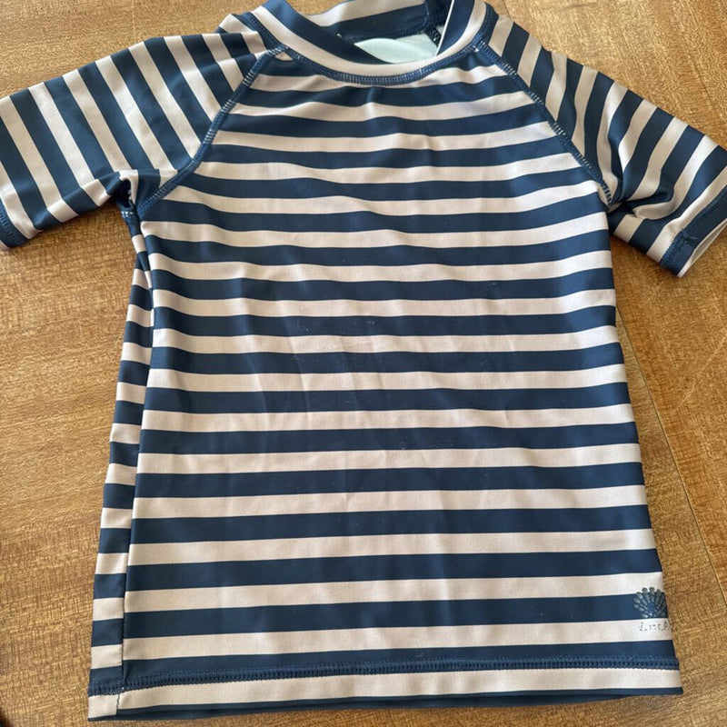 Striped Swim Set for Children: Beige and Navy-children-4y