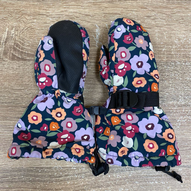 Jan & Jul - Kids Floral Winter Mitts - MSRP $28: Navy/Purple/Pink/Orange-children-SM (2-4Y)