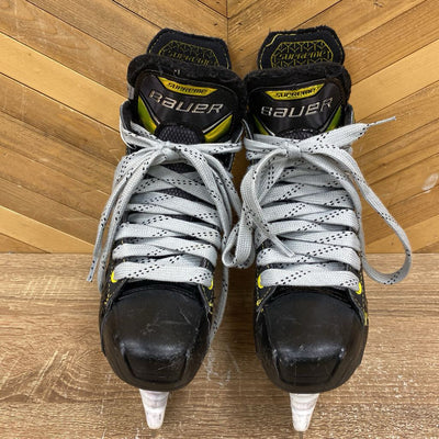 Bauer - Supreme Elite Junior Hockey Skates - MSRP $200: Black/Gold-children-2.5D