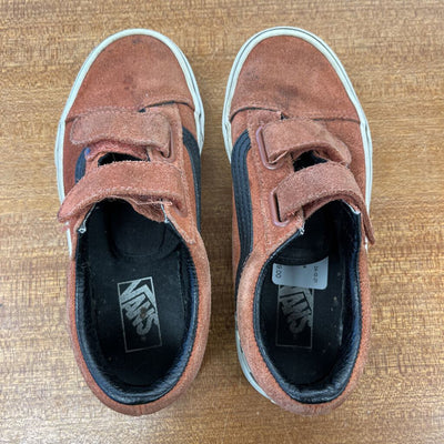 Vans - Kids' Velcro Sneakers - MSRP $60: Brown/Red-children-1Y