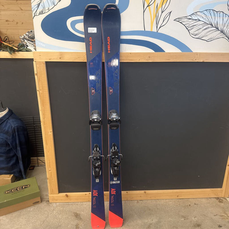 Head- Pure Joy 10 Downhill Skis with Salomon bindings- MSRP $715: blue/red--163