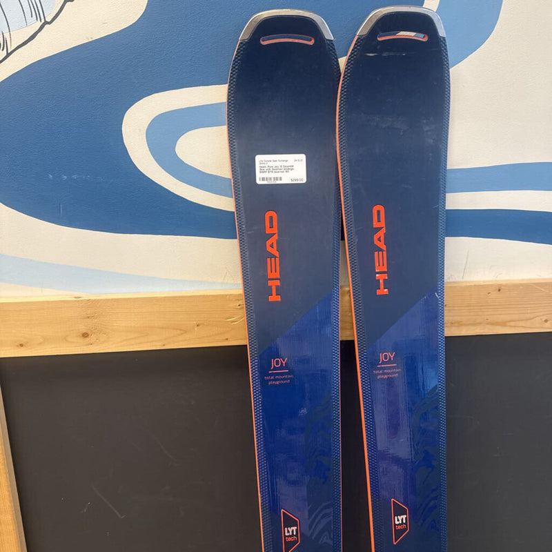 Head- Pure Joy 10 Downhill Skis with Salomon bindings- MSRP $715: blue/red--163