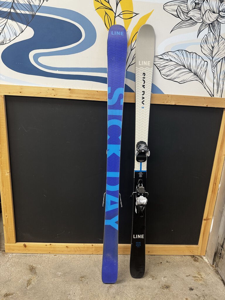 Line - Sick Day 88 Downhill Skis - Salomon Warden MNC 11 Bindings - MSRP $500+$200: White/Black/Blue--172cm