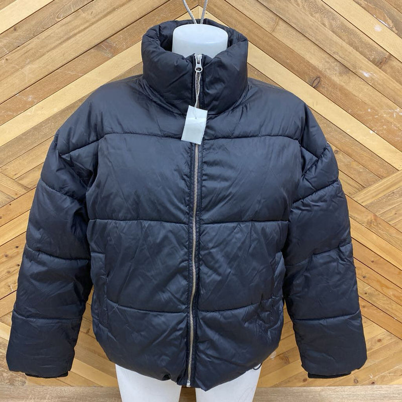 DRdenim - Puffer Jacket - MSRP $170: Black/Gold-women-SM