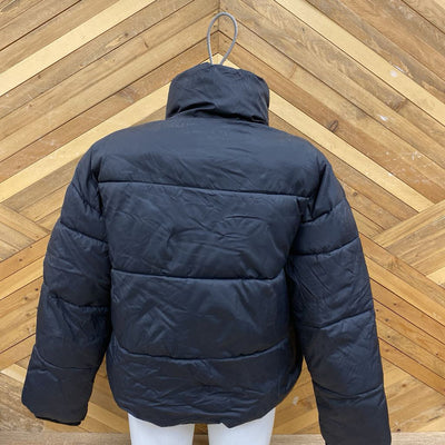 DRdenim - Puffer Jacket - MSRP $170: Black/Gold-women-SM