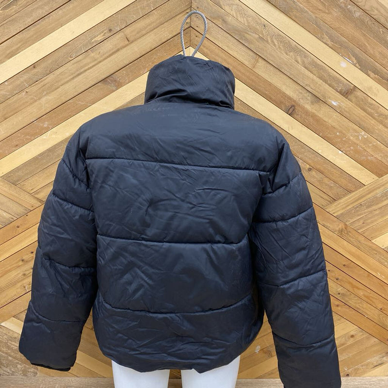 DRdenim - Puffer Jacket - MSRP $170: Black/Gold-women-SM