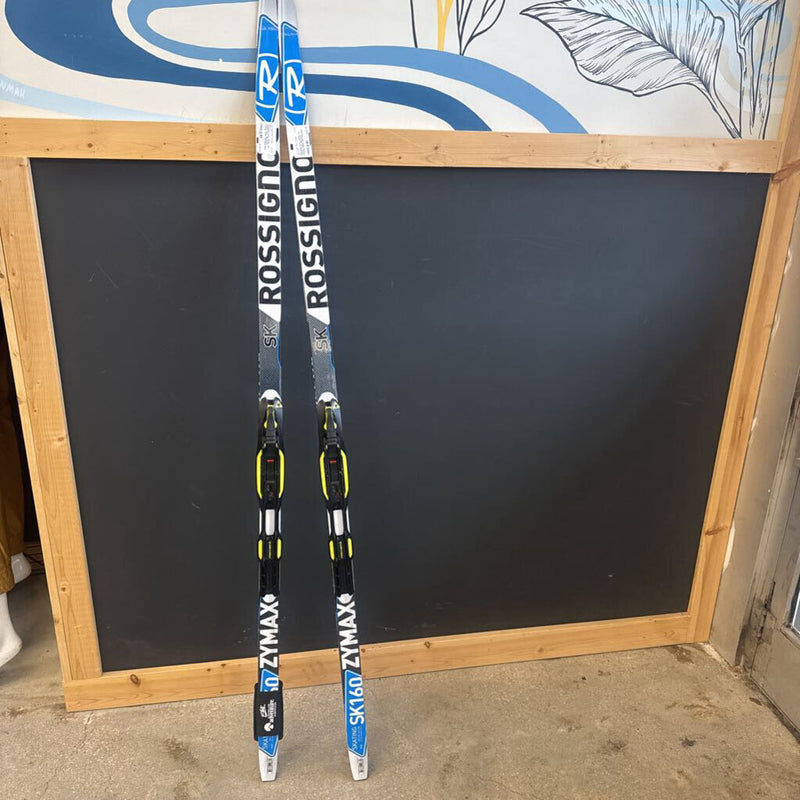 Rossignol Zymax SK160 with Fishcer Race NNN Skate bindings. MSRP $300: Black/Blue--160