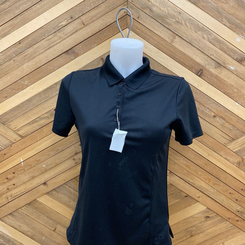 Maggie Lane Black Polo Shirt : Black-women-SM