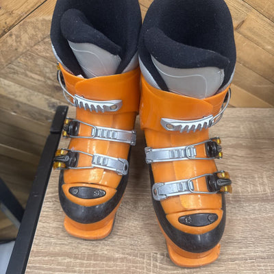 Rossignol- comp jr downhill ski boot- MSRP $160: orange -children-20.5