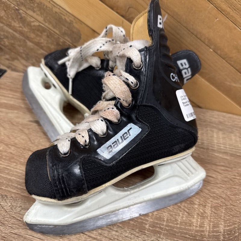 Bauer - Charger Youth Hockey Skates: Black/White-children-8T