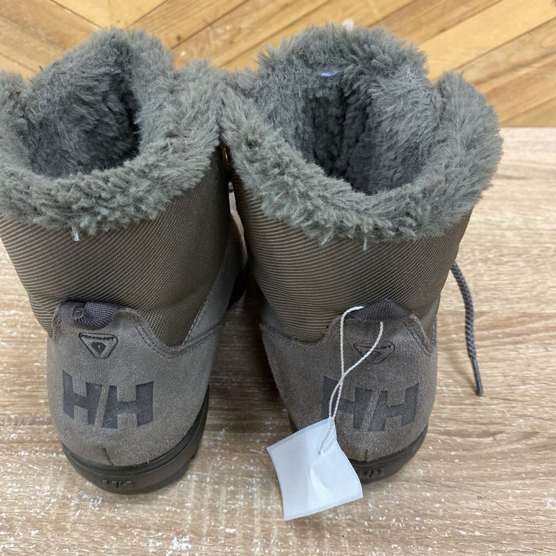 Helly Hansen Insulated Waterproof Winter Boots: Brown-unisex-7