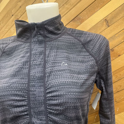 Paradox - Women's Patterned 1/4-Zip Baselayer Top: Grey-women-MD