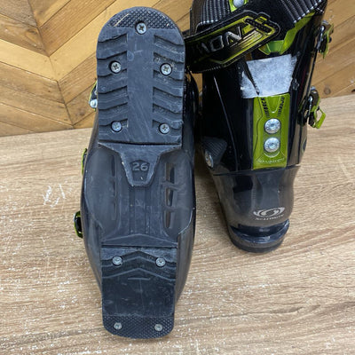 Salomon - Impact 110 CS Energyzed Downhill Ski Boots - MSRP $525: Black/Green-unisex-26