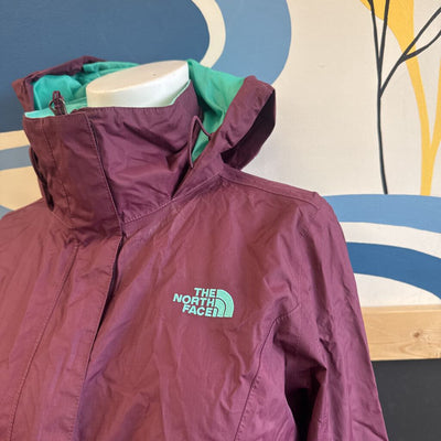 The North Face - Women's DryVent Rain Jacket - MRSP $140: Maroon/Mint Green-women-MD