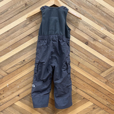 The North Face - Kids' Fleece Bibbed Snow Pants - MSRP $110: Grey-children-2T