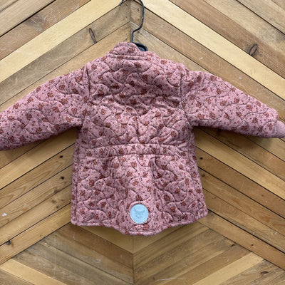 Wheat Children's Floral Quilted Jacket: Pink-children-12M