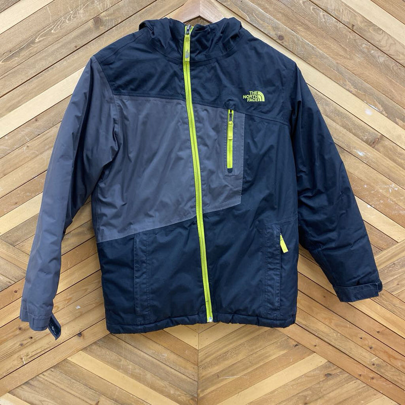 The North Face - Kids Insulated Ski Jacket - MSRP $220: Black/Grey/Yellow-children-LG (14/16)