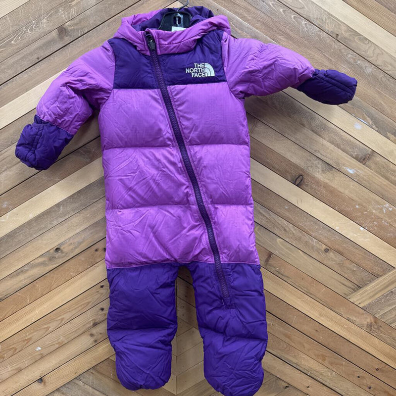 The North Face - Baby 1996 Retro Nuptse One-Piece- MSRP $229 : Purple-children-12-18m