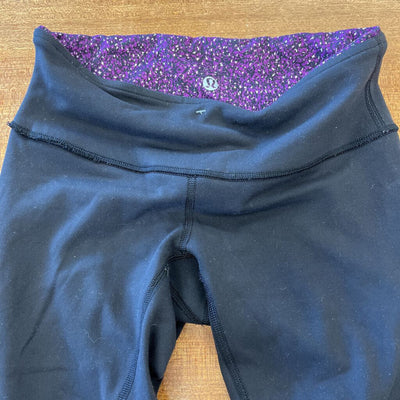 Lululemon - Women's Leggings Cropped- MSRP $108: Black/Purple-women-4