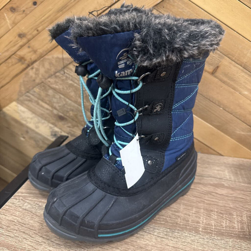 Kamik - Kids Waterproof Winter Boots - MSRP $80: Blue/Black-children-2Y